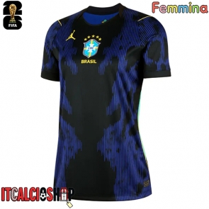 Brasile Seconda Maglia Femmina Mondiali 2026 Manica Corta